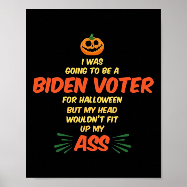 Affiche Électeur Biden Anti Démocrate Et Libéral Électeur  (Devant)