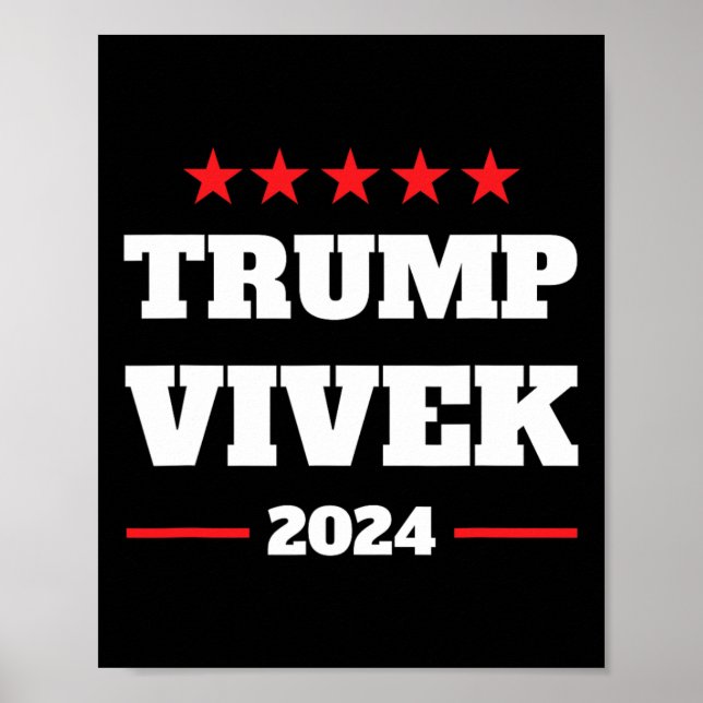Affiche Election Bold Proud Pro Donald Trump Vivek 2024 (Devant)