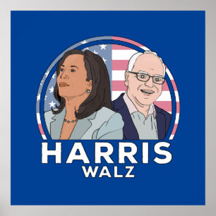 Affiche Élection de Harris Walz