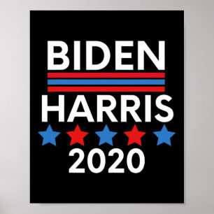 Affiche Election Joe Biden Kamala Harris Red White Et Blu