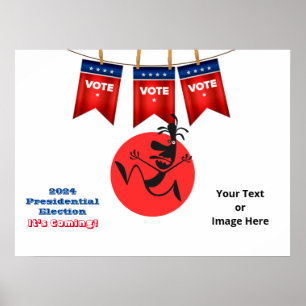 Affiche Élection présidentielle 2024, édition Running Man