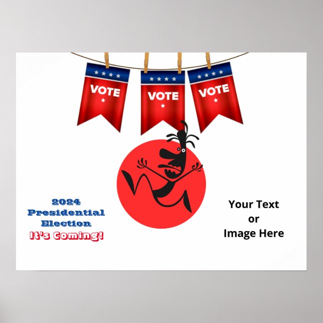 Affiche Élection présidentielle 2024, édition Running Man (Devant)
