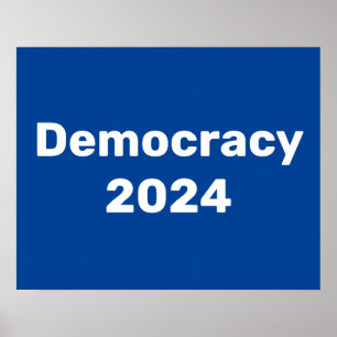 Affiche Élection présidentielle de 2024 pour la démocratie
