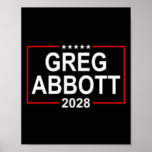 Affiche Élection présidentielle de Greg Abbott 2028 4 juil