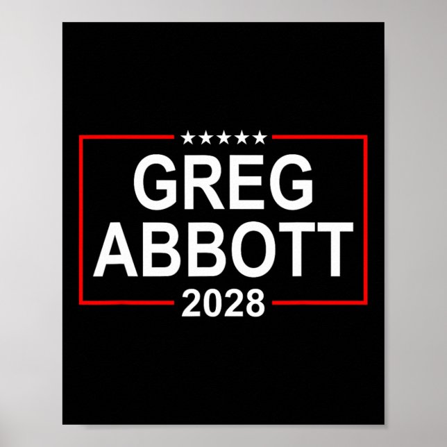 Affiche Élection présidentielle de Greg Abbott 2028 4 juil (Devant)
