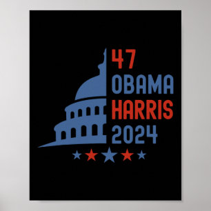 Affiche Élection présidentielle démocrate Obama Harris 202
