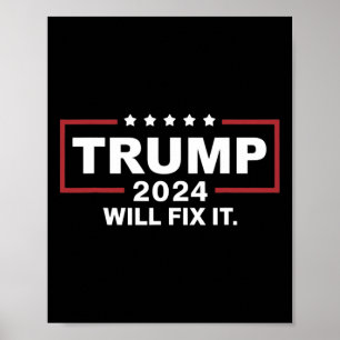 Affiche Élection Trump 2025 Réglera Ça Design 1
