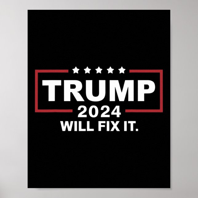 Affiche Élection Trump 2025 Réglera Ça Design 1  (Devant)
