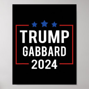 Affiche Élection Trump Vp Gabbard 2024