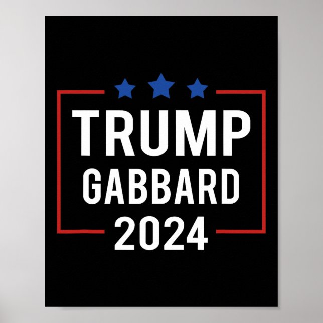 Affiche Élection Trump Vp Gabbard 2024 (Devant)