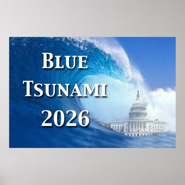 Affiche Élection Tsunami Bleu 2026 (Devant)