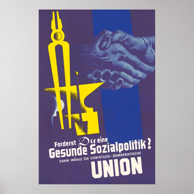 Affiche électorale CDU 1946 Exigez-vous (Devant)
