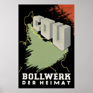 Affiche électorale CDU 1949 Rempart de la patrie