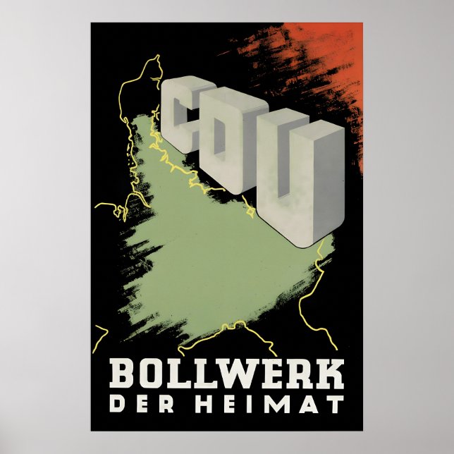 Affiche électorale CDU 1949 Rempart de la patrie (Devant)