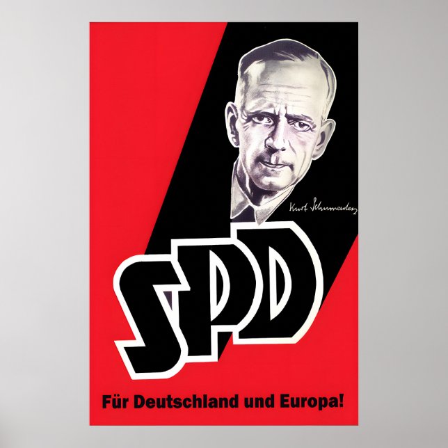 Affiche électorale de Kurt Schumacher 1949 pour l' (Devant)