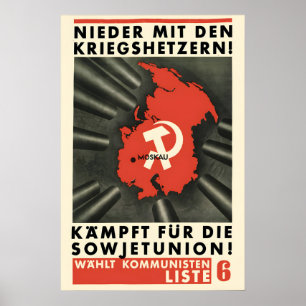 Affiche électorale du KPD À bas les fauteurs de gu