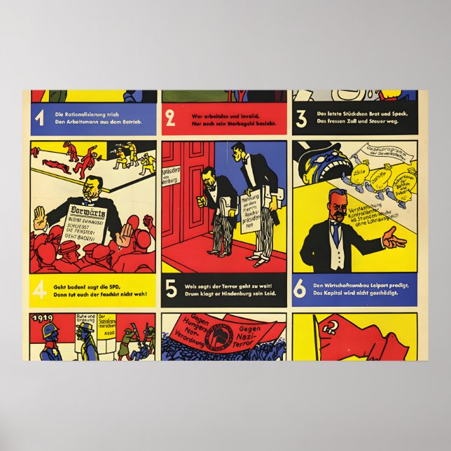 Affiche électorale du KPD allemand des années 1930 (Devant)