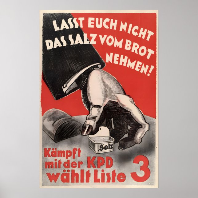 Affiche électorale du Parti communiste allemand Ne (Devant)