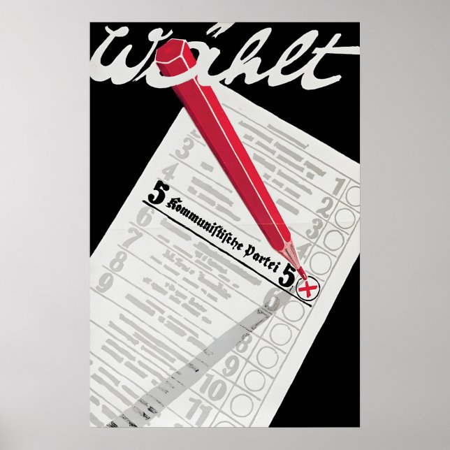 Affiche électorale du Parti communiste allemand, W (Devant)