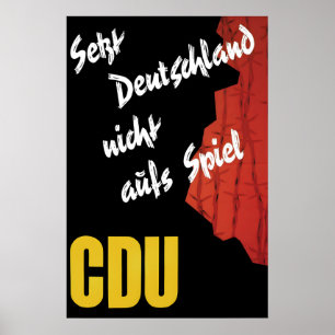 Affiche électorale fédérale CDU 1961 Ne mettez pas