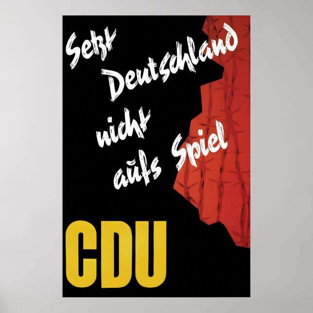 Affiche électorale fédérale CDU 1961 Ne mettez pas (Devant)