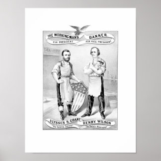 Affiche Électorale Grant Et Wilson — 1872