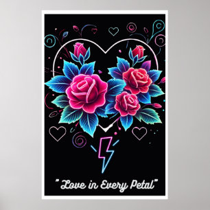 Affiche "Electric Bloom : Neon Love Symphony"