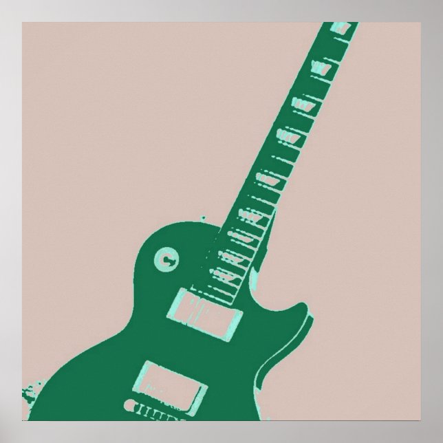 Affiche Electric Guitar Pop Art (Devant)