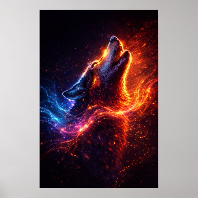 Affiche Electric Howl – Loup de Feu et de Glace (Devant)
