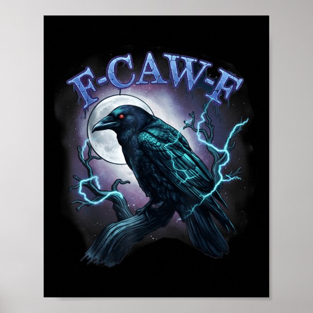 Affiche Electric Raven F-caw-f Halloween Moon  (Devant)