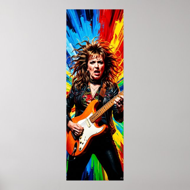 Affiche Electric Rock Fury en explosion de couleur (Devant)
