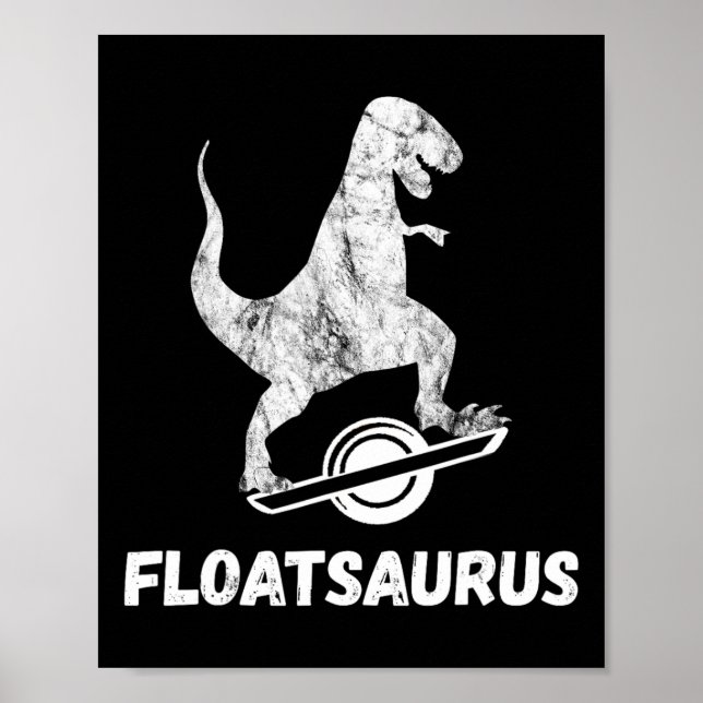 Affiche Electric Skateboard Float T-rex Saurus One Wheel V (Devant)