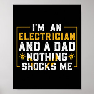 Affiche Electricien Funny Ingénierie électrique Electricit