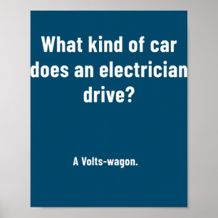 Affiche Electricien plaisante Funny Ingénieur électrique