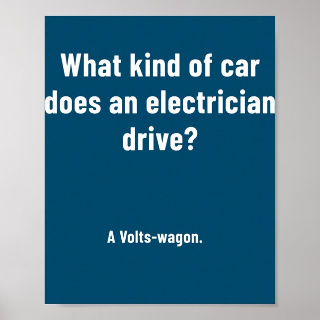 Affiche Electricien plaisante Funny Ingénieur électrique (Devant)