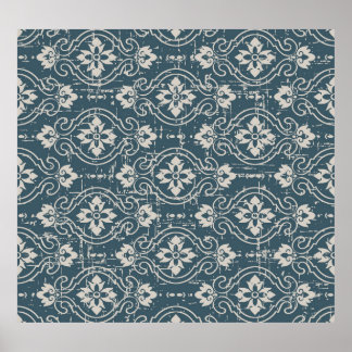 Affiche Élégance antique : Courbes florales invisibles