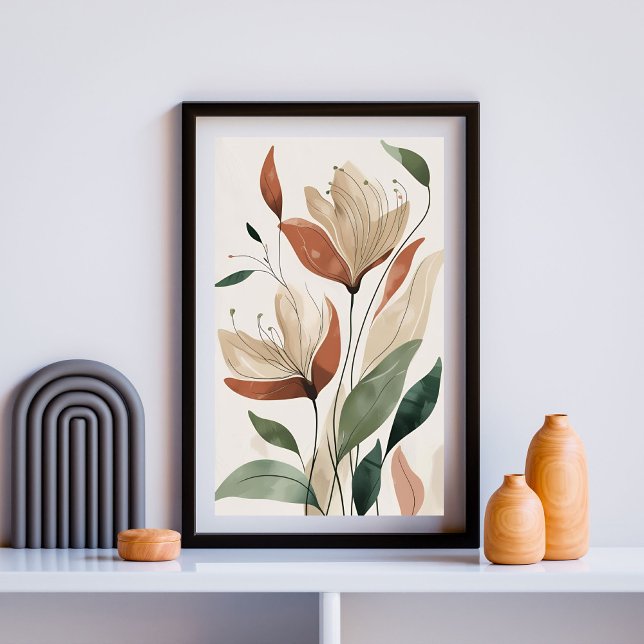 Affiche Élégance Botanique Rose III – Floral Minimaliste  (Créateur téléchargé)