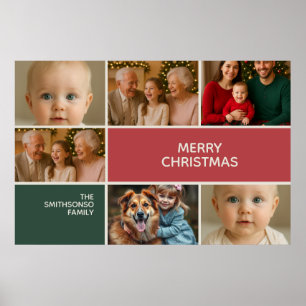 Affiche élégance collage de couleurs pastel joyeux Noël