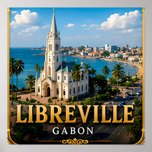 Affiche Élégance côtière de Libreville et patrimoine gabon
