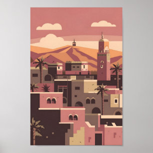 Affiche Elégance culturelle Marrakech City 4K Vector