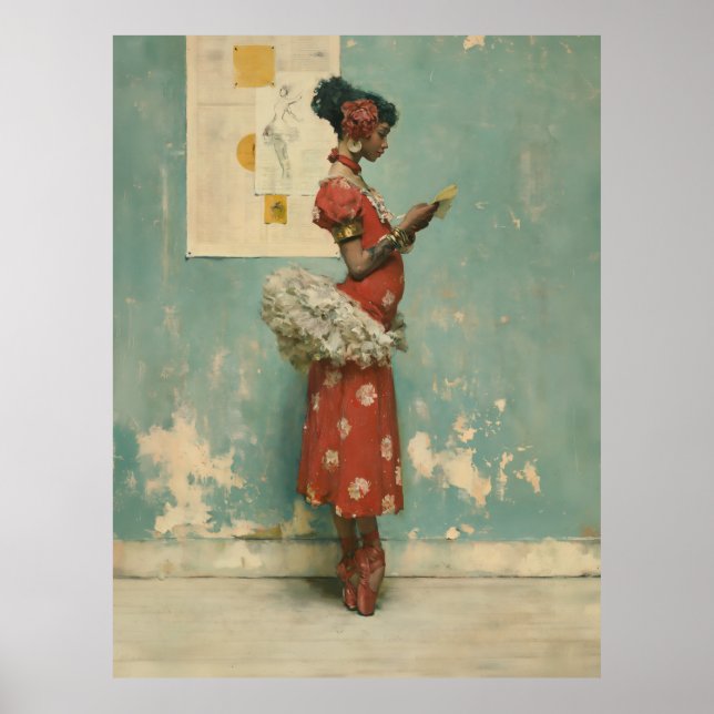 Affiche Élégance de ballet vintage  (Devant)