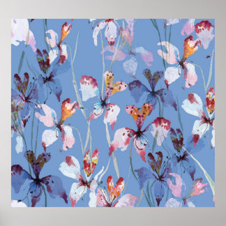 Affiche Elégance de l'orchidée sauvage : Aquarelle de luxe