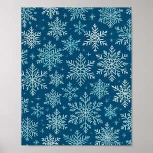 Affiche Élégance du flocon de neige givré