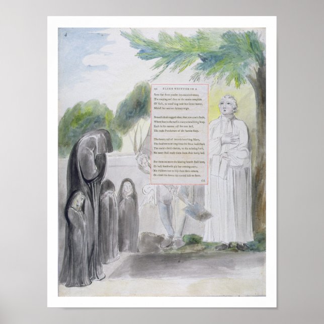 Affiche 'Elégance écrite dans une église-cour de campagne' (Devant)