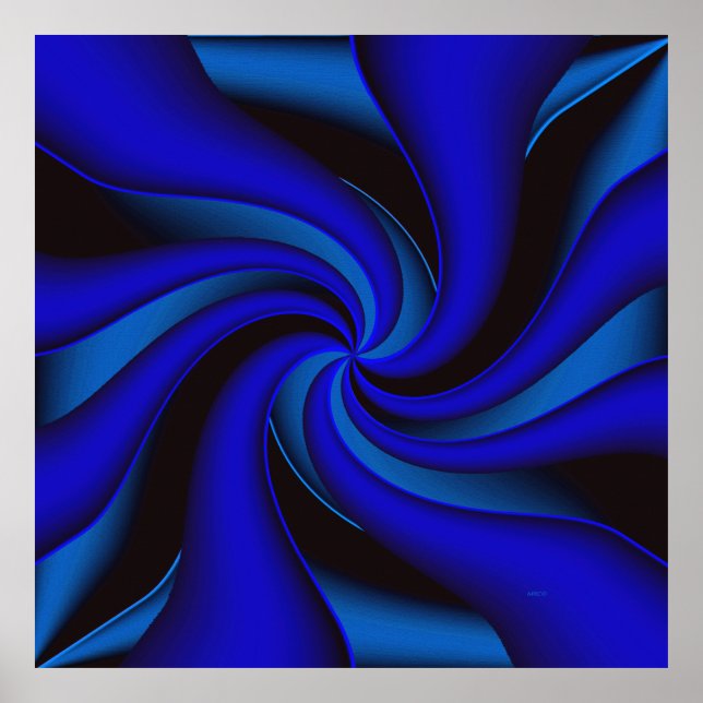 Affiche Elégance en bleu.... (Devant)