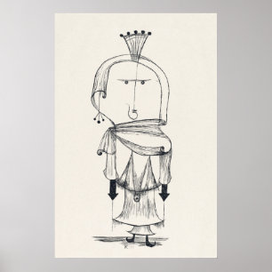 Affiche Elégance enchantée : La sorcière de Paul Klee redé