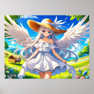 Affiche Élégance Imaginaire Angélique sérénité estivale