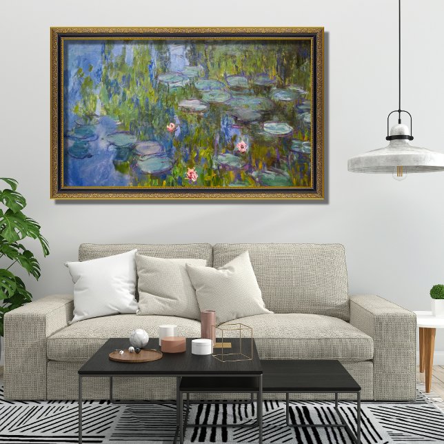 Affiche Élégance impressionniste : Lys d'eau Claude Monet ("A Tranquil Symphony: The Beauty of Monet's Water Lilies (1919)")