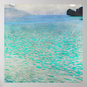 Affiche Élégance intemporelle : L'Attersee de Gustav Klimt