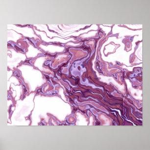 Affiche Élégance Marbre Rose Violet